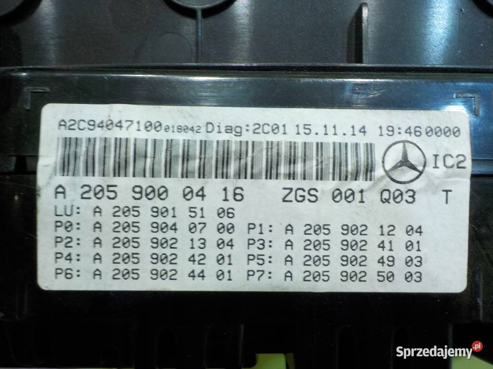 MERCEDES C W205 21 CDI 15r SEDAN 4D licznik Suków