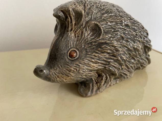 Jeż figurka z kamionki stara łódzkie Łódź