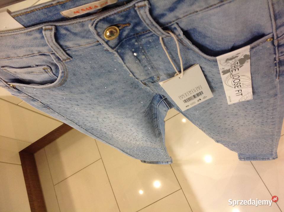 Spodnie Rurki Jeans Damskie M Sara 2728 Mieniące sprzedam
