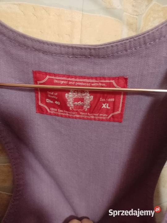 42XL Fioletowa dżinsowa kamizelka garniturowa z Kraków