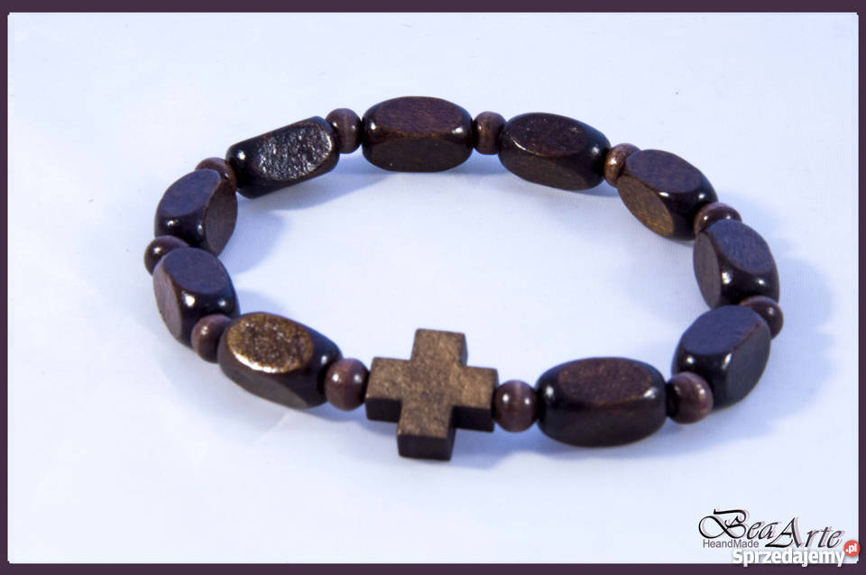 Różaniec dziesiątka bransoletka męska drewniana Łysa Góra