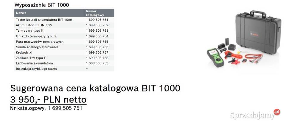 BOSCH Tester BIT 1000 w sekcji EV 1 699 505 751 śląskie Bielsko-Biała