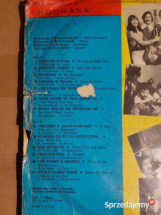 Płyta winylowa Trubadurzy Kochana dolnośląskie Złotoryja