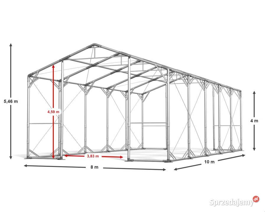 8x10x4m Namiot magazynowy przemysłowy