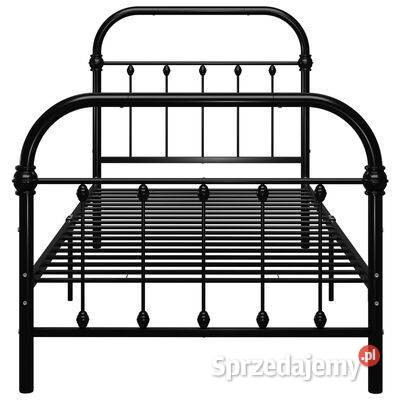 vidaXL Rama łóżka czarna metalowa 90 x 200 Warszawa sprzedam