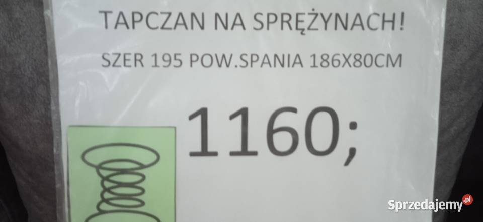 TAPCZAN JEDNOOSOBOWY NA SPRĘŻYNACH Chełmża