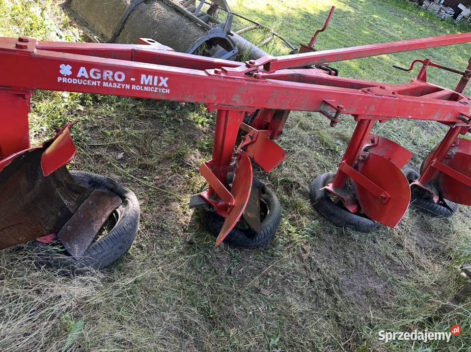 Pług AgroMix 4 skibowy podwyższany nieuszkodzony Skrobów sprzedam