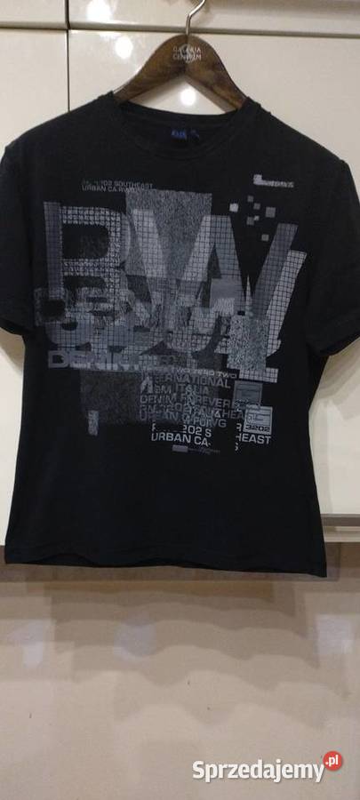 TShirt męski w kolorze czarnym z nadrukiem Lublin
