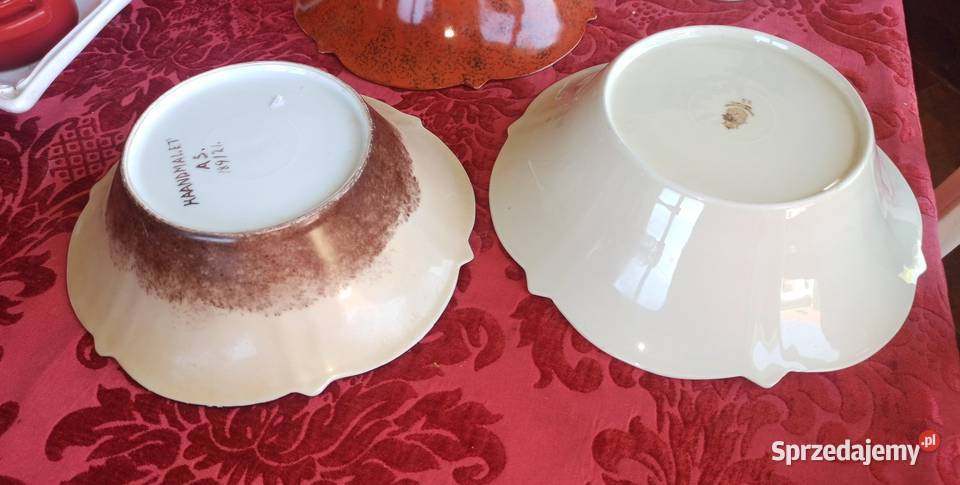 Patera miseczka z gałązką jeżyny w brązach i pomorskie