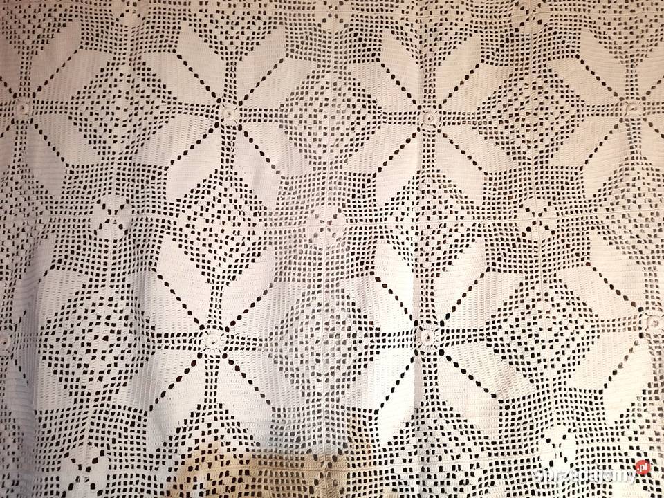 Stara bawełniana narzuta na łóżko obrus 170 x Łódź