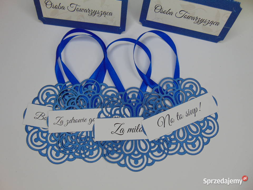 Szafirowe chabrowe zawieszki ażurowe na wódkę Jarosław