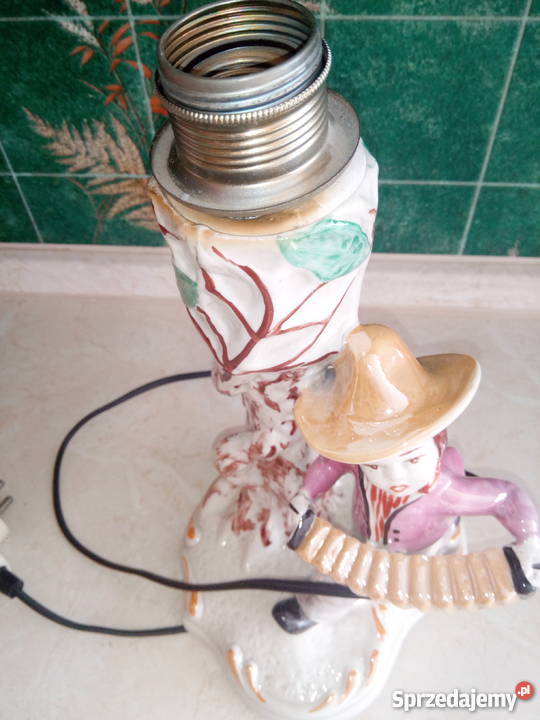 OKAZJA Lampka ceramiczna harmonista w tle drzewa