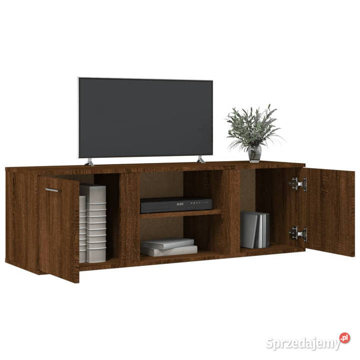 Szafka pod TV brązowy dąb 120x34x37 WM833558 mazowieckie