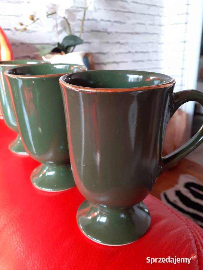 kubeczki porcelana ciemna zieleń mazowieckie Warszawa
