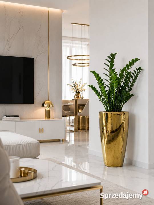 Złota donica Glamour Premium lustrzany efekt 61 małopolskie Golkowice