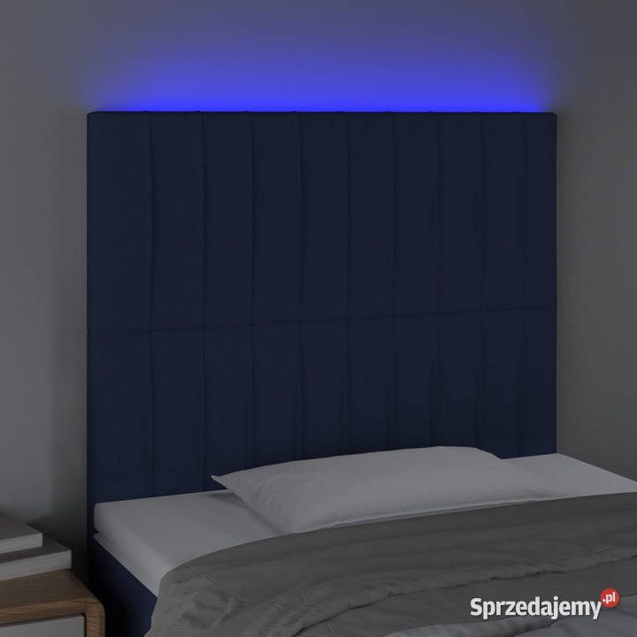 Zagłówek do łóżka z LED niebieski 80x5x118128 Warszawa