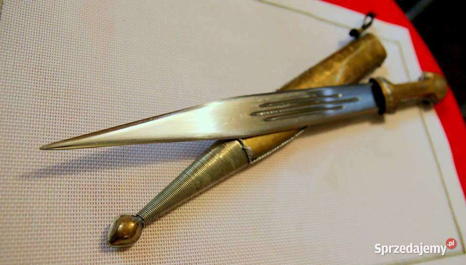 Oryginalny kindżał kamakaukaski ostry sztylet XX Sokółka