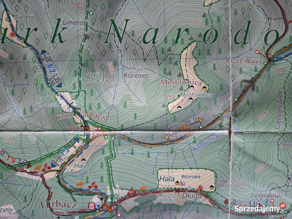 Gorczański Park Narodowy 125 000 mapa Kraków