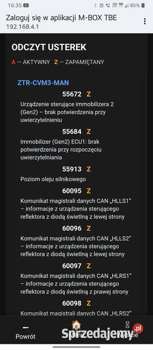 MAN TG 3 TGX TGS TGL TGM Diagnostyka Usterek OBD