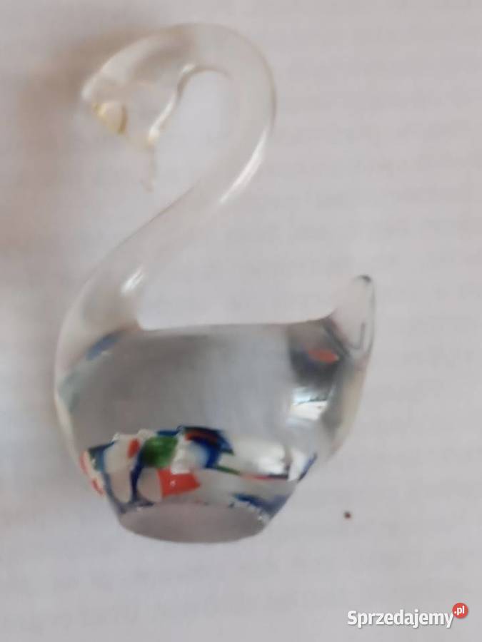 SZKLANY ŁABĘDŹ OZDOBA Szczecinek