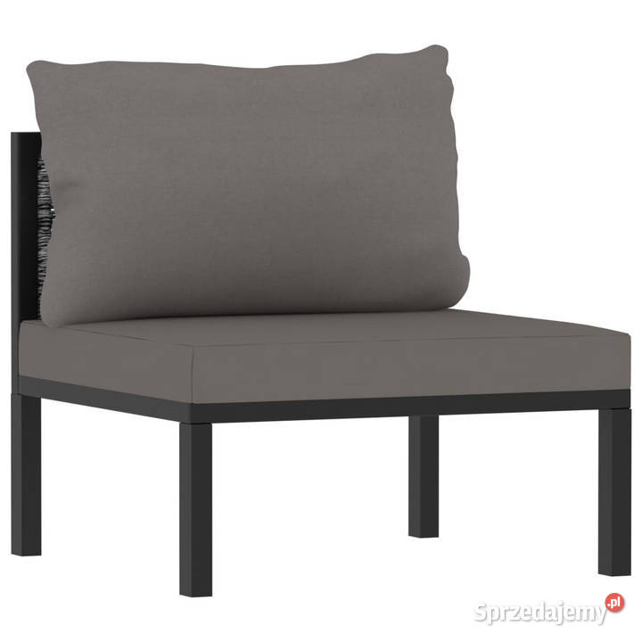 3osobowa sofa ogrodowa z poduszkami antracytowa Zestawy mebli ogrodowych Warszawa sprzedam