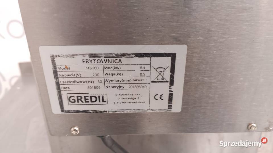 Frytownica 2komorowa Gredil 2x5 l 746100 Gastronomia Wrocław sprzedam