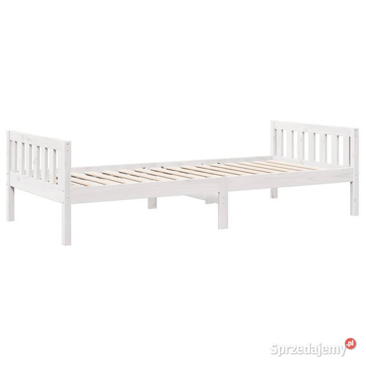 Łóżko dziecięce bez materaca białe drewno 57cm Łóżka sprzedam