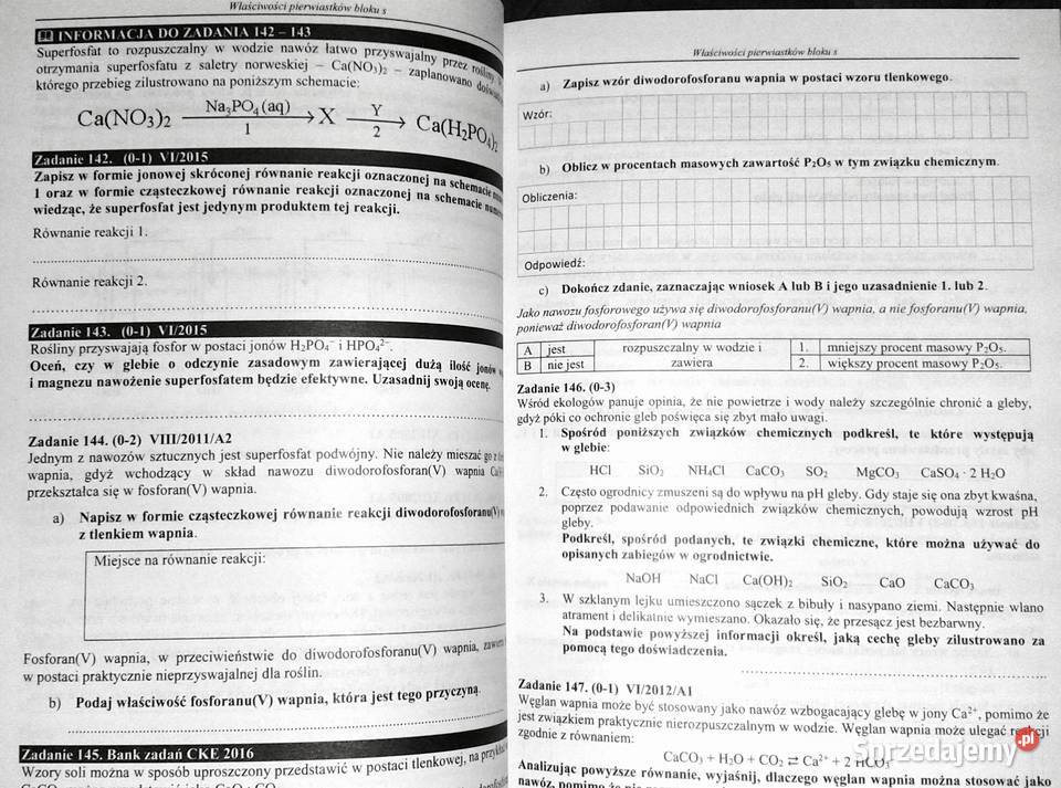 Chemia 1 Zbiór zadań z odpowiedziami 20022017 Chełm sprzedam
