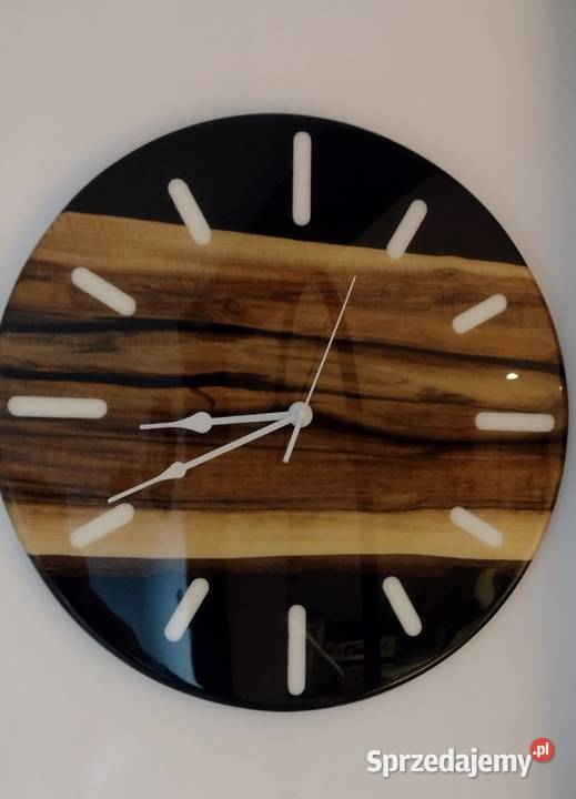 Zegar Drewno z żywicą Zamość