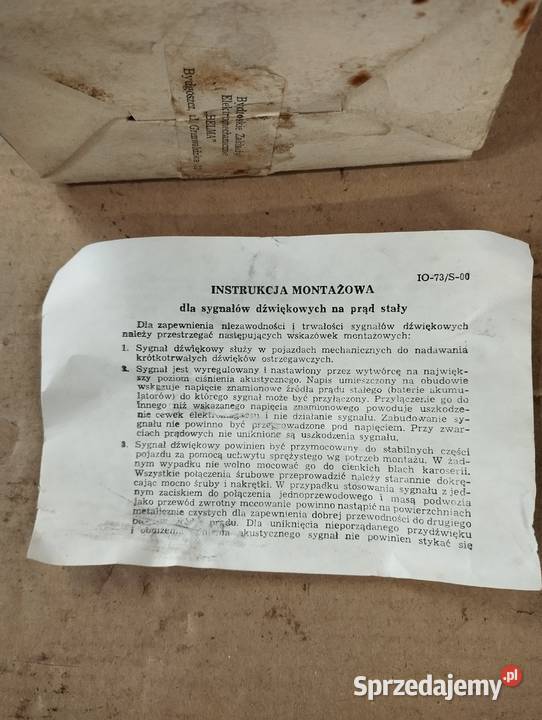 WSK ŻUK NYSA WARSZAWA KLAKSON BELMA 6V NOWE Jaworzno