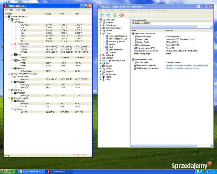 HERCULES 3D Prophet 4000XT Kyro STG4000X 32MB łódzkie sprzedam