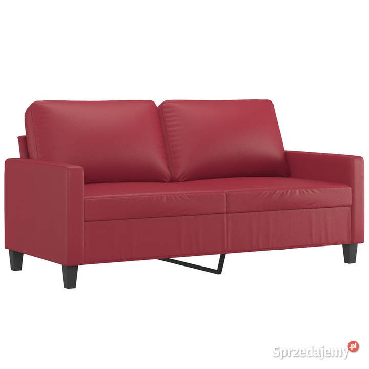 2osobowa sofa winna czerwień 140 sztuczna skóra Warszawa