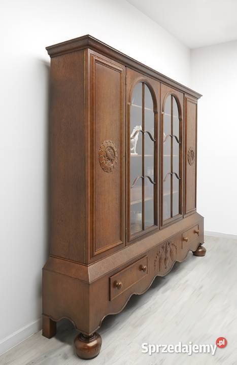 Zabytkowa dębowa biblioteka z lat 20tych Jerka