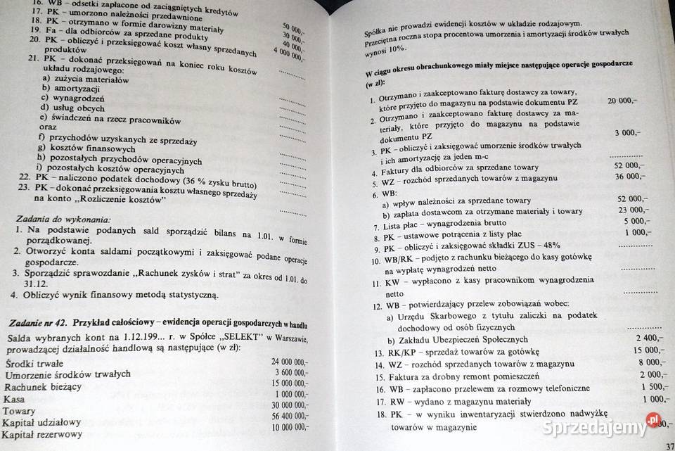 Zbiór zadań z zasad rachunkowości Henryk Fabiś Chełm sprzedam