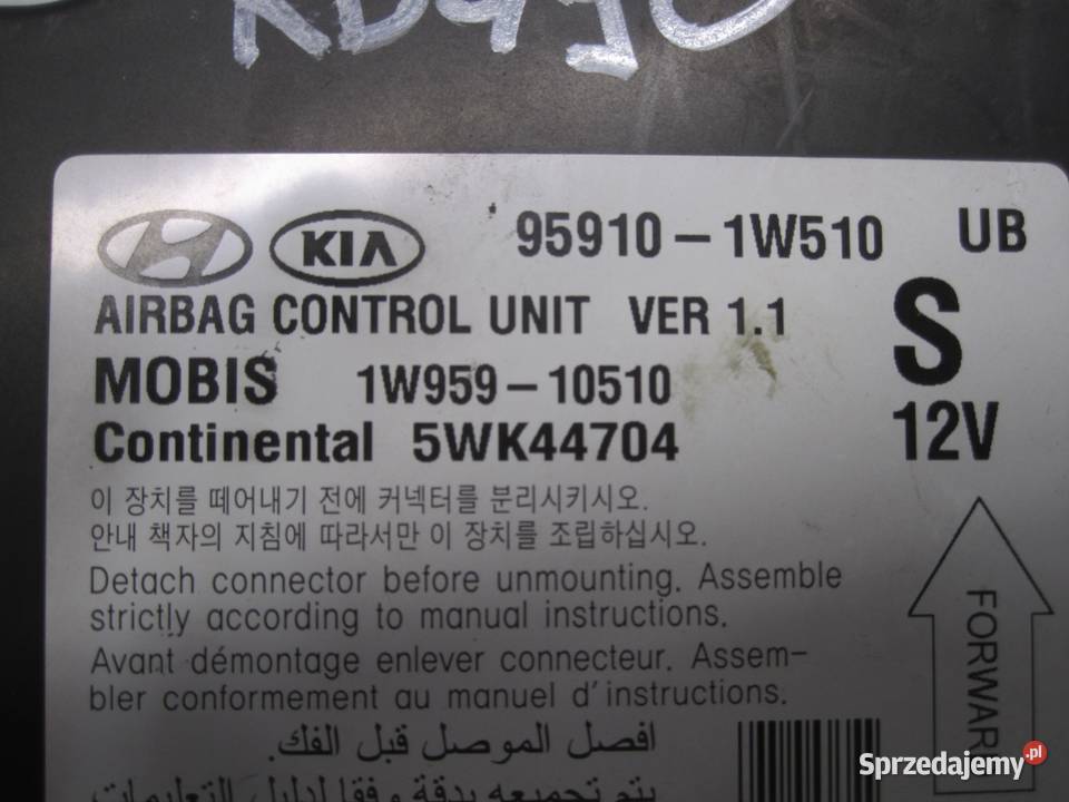 KIA RIO moduł AIRBAG 959101W510 Kielce