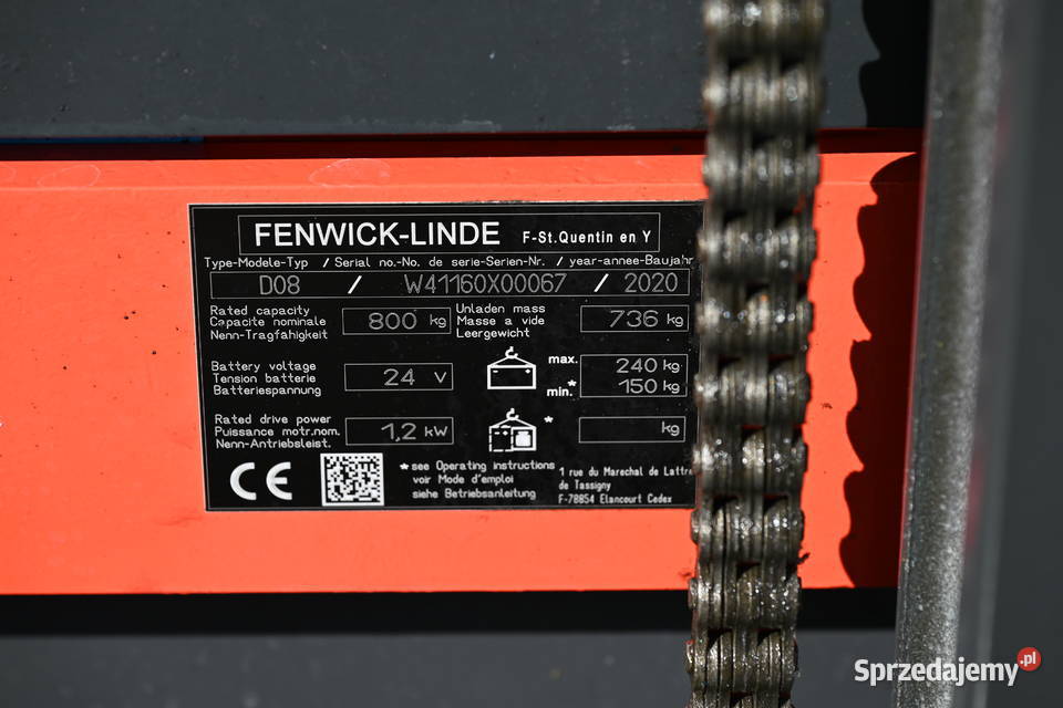Paleciak elektryczny Linde D08 2020 Wstępne Wózki widłowe Częstochowa