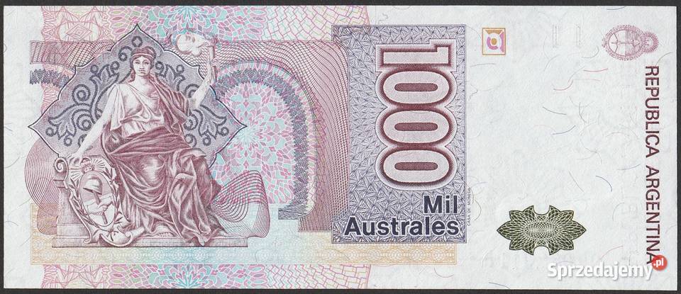 ARGENTYNA 1000 AUSTRALES 1985 stan bankowy UNC Łódź