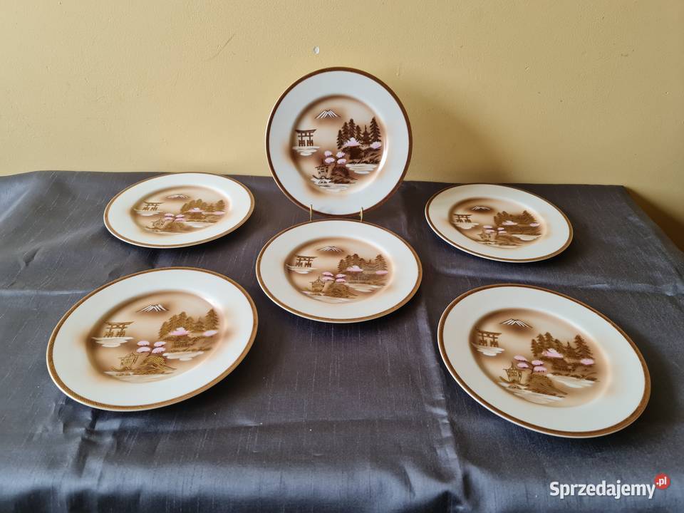 Japońska porcelana KUTANI talerze