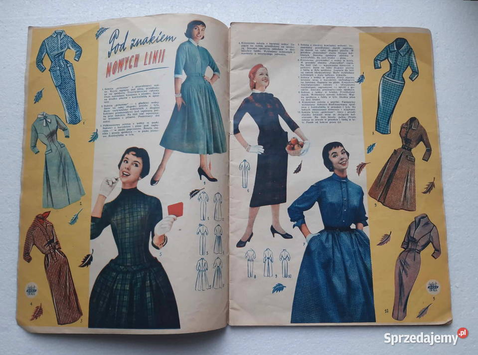 Świat Mody 1956r moda PRLu Łódź