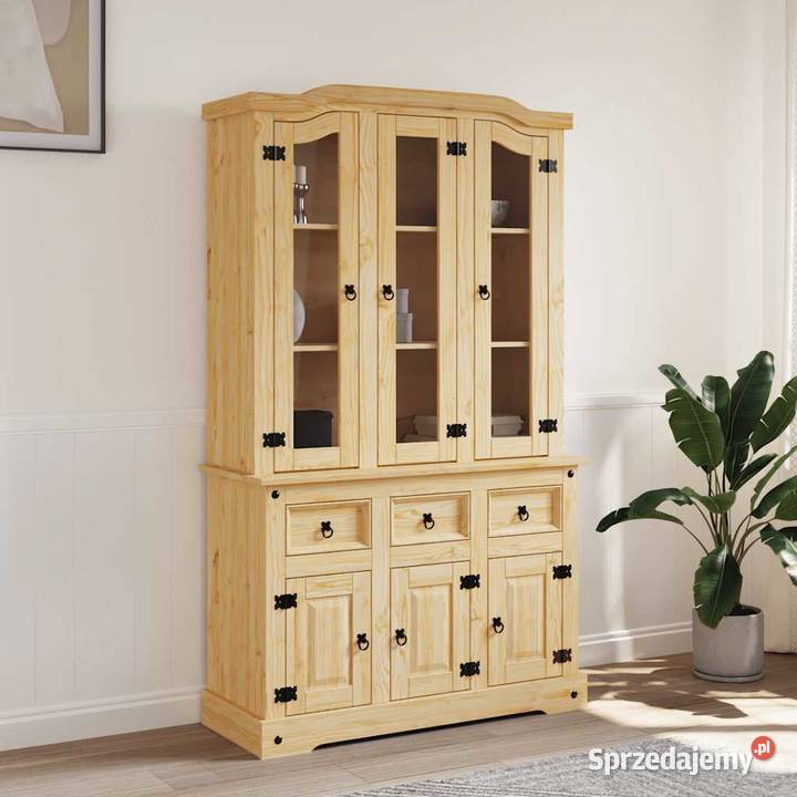 Kredens Corona brąz 112x43x196 drewno sosny Warszawa sprzedam