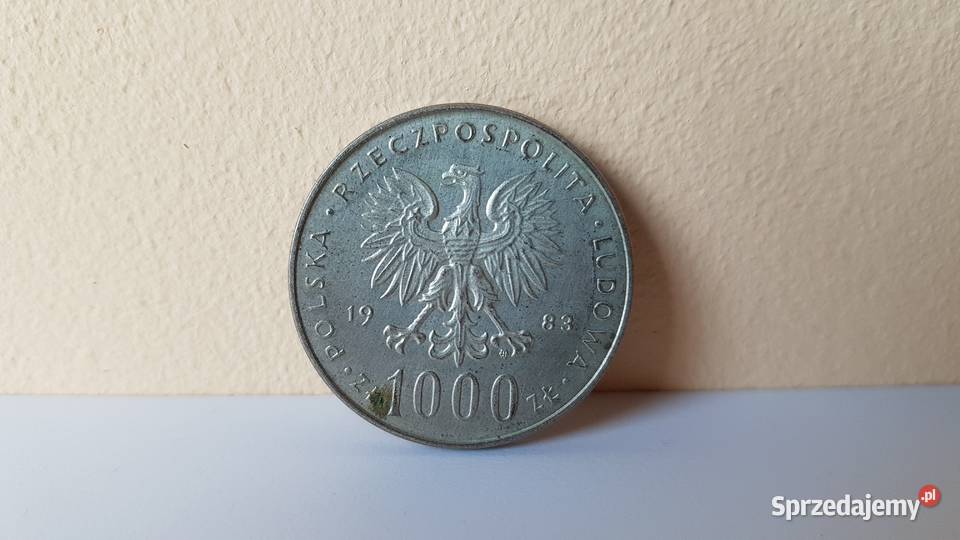 1000 Papież Jan Paweł II 1983 Ag 625 srebro Dąbrowa Górnicza