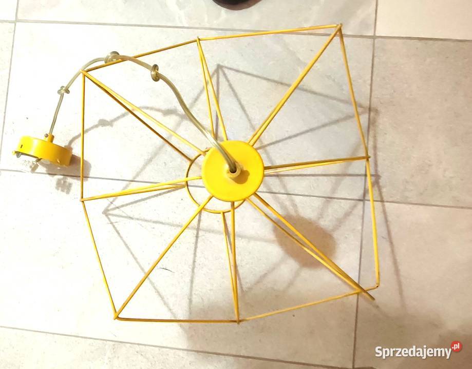 żółta druciana lampa wisząca sufitowa Gdańsk