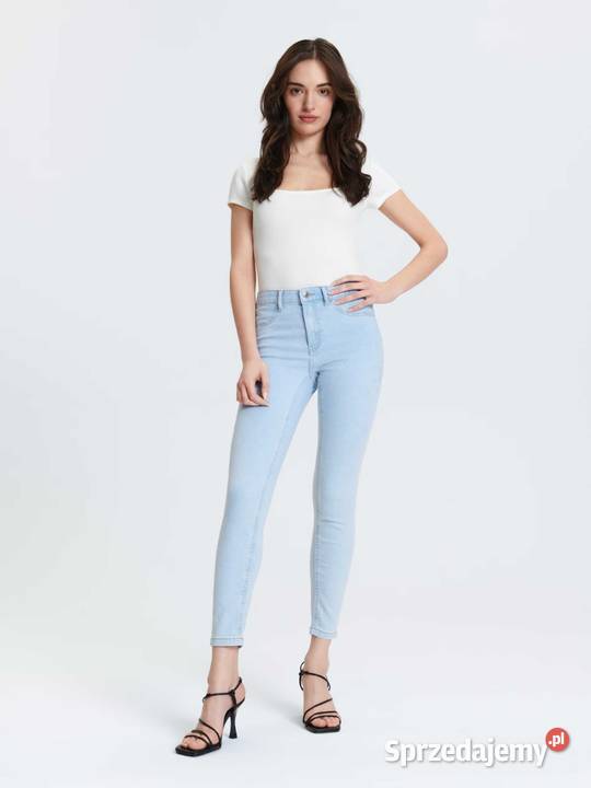 spodnie damskie rurki Sinsay kolor Olkusz