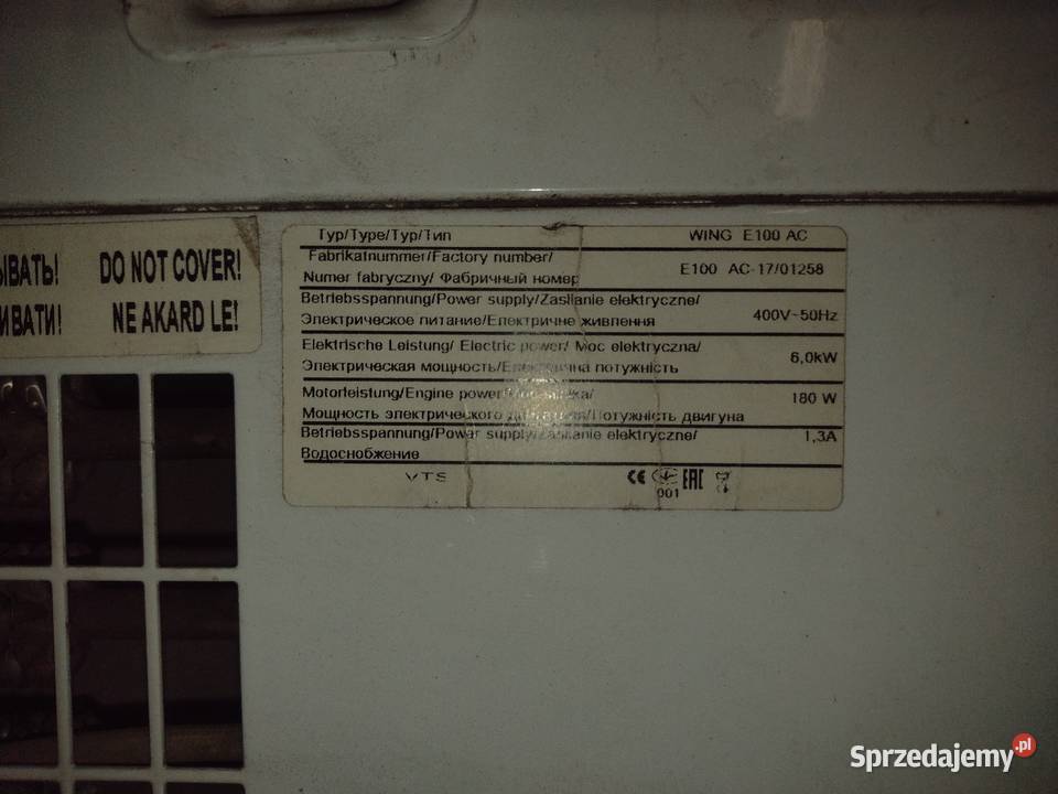 Kurtyna powietrzna WING E100 AC Chojnice