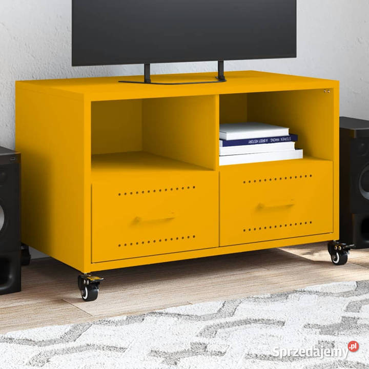 Szafka RTV musztardowa 68x39x435 stal WM846701 Warszawa sprzedam