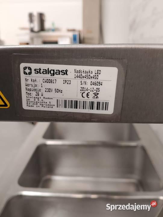 Stanowisko bemarowe 4xGN11 Stalgast z nadstawką Wrocław