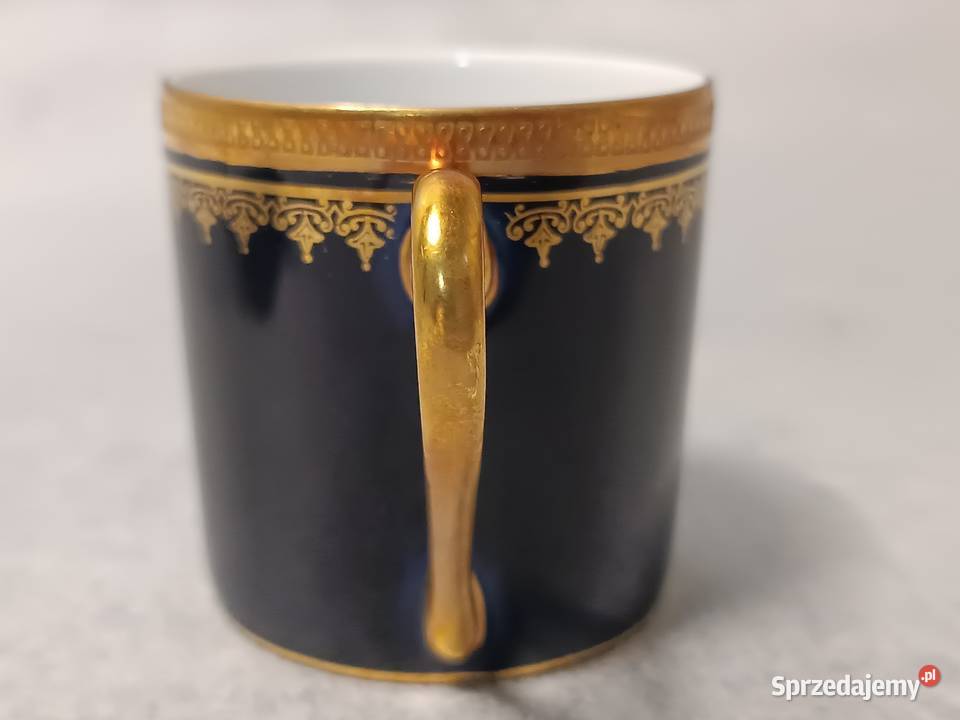 Rosenthal Kobaltowa Filiżanka Złocony Duet Poznań