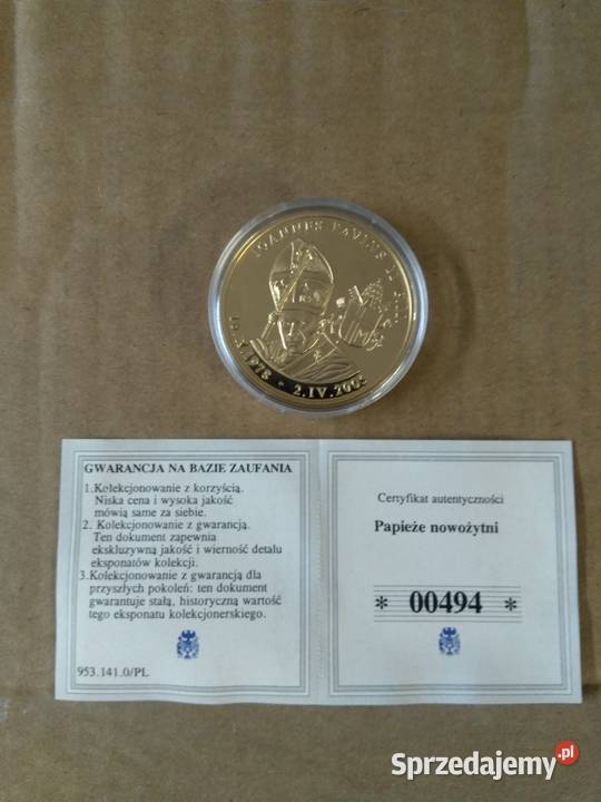 42 Medal okolicznościowy z serii Papieże Chrząstawa Mała