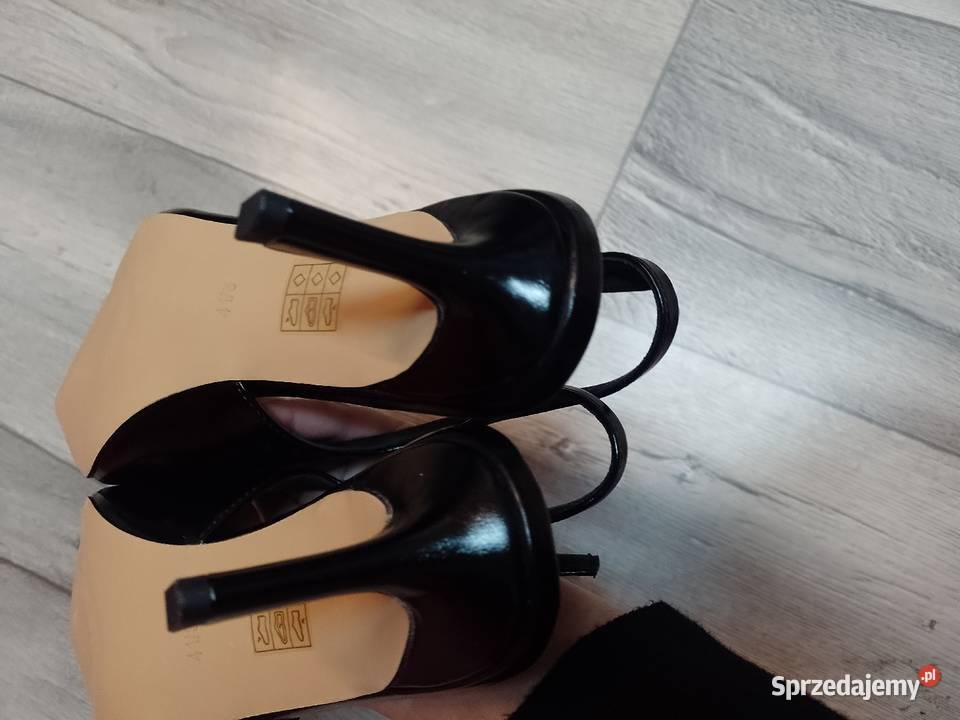 41 London Rebel Czarne czółenka wieczorowe z 26.5cm sprzedam