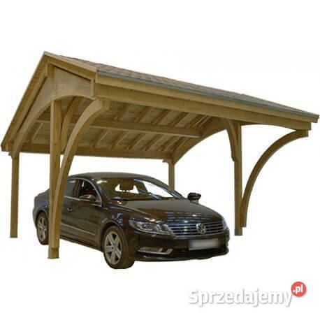 Drewniana jednostanowiskowa wiata garażowa Altany i wiaty Mrągowo sprzedam